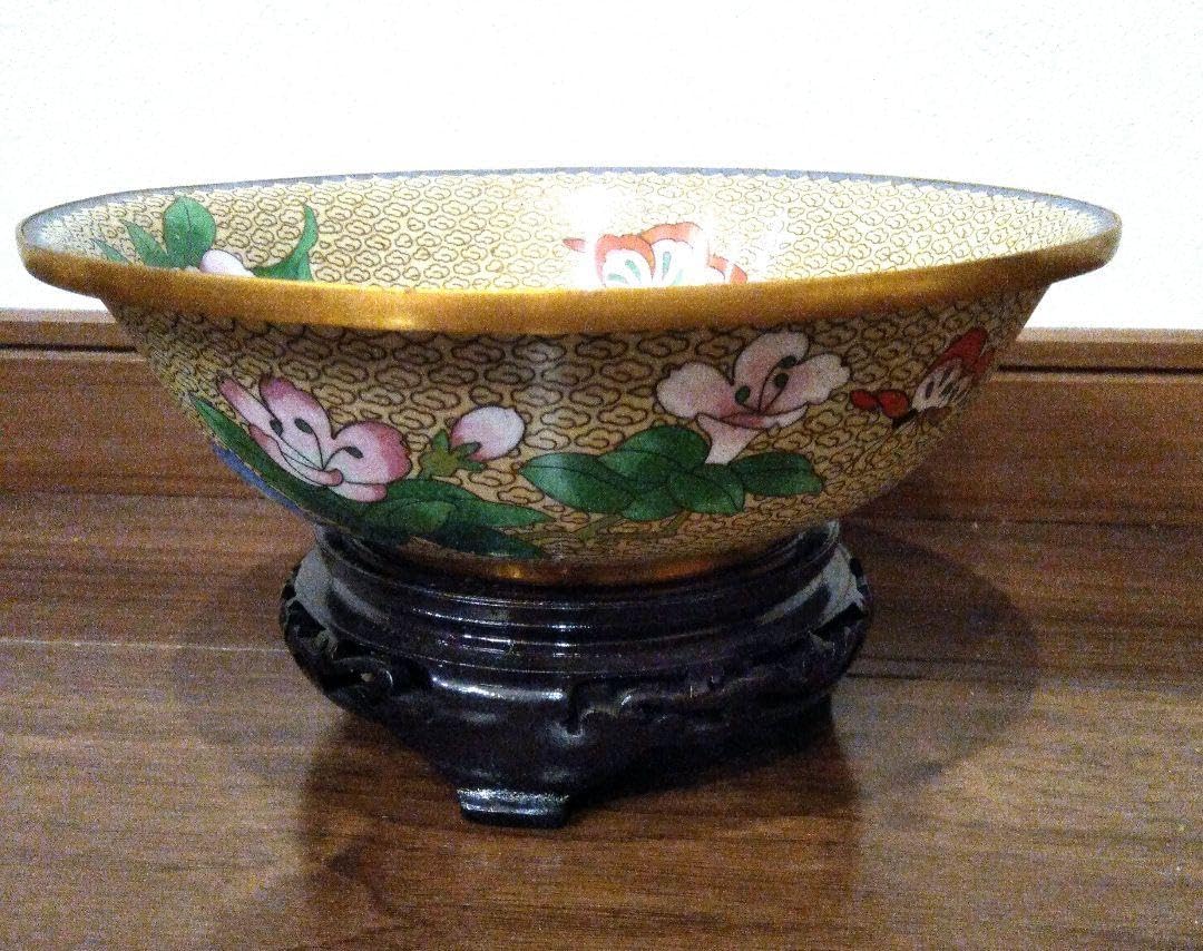 七宝焼 皿 中国美術 伝統工芸品 景泰藍 七宝焼 皿 一点物 伝統 高級 歴史