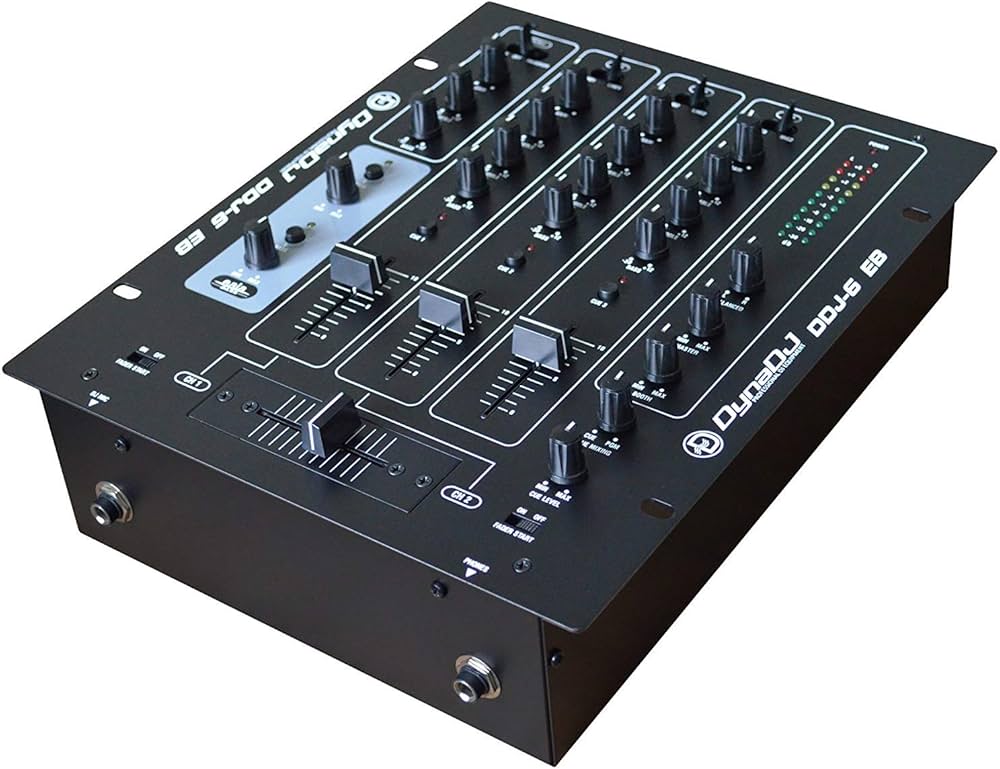 Dynatech DDJ-6EB Three Channel DJ Mixer with Effects : Amazon.in