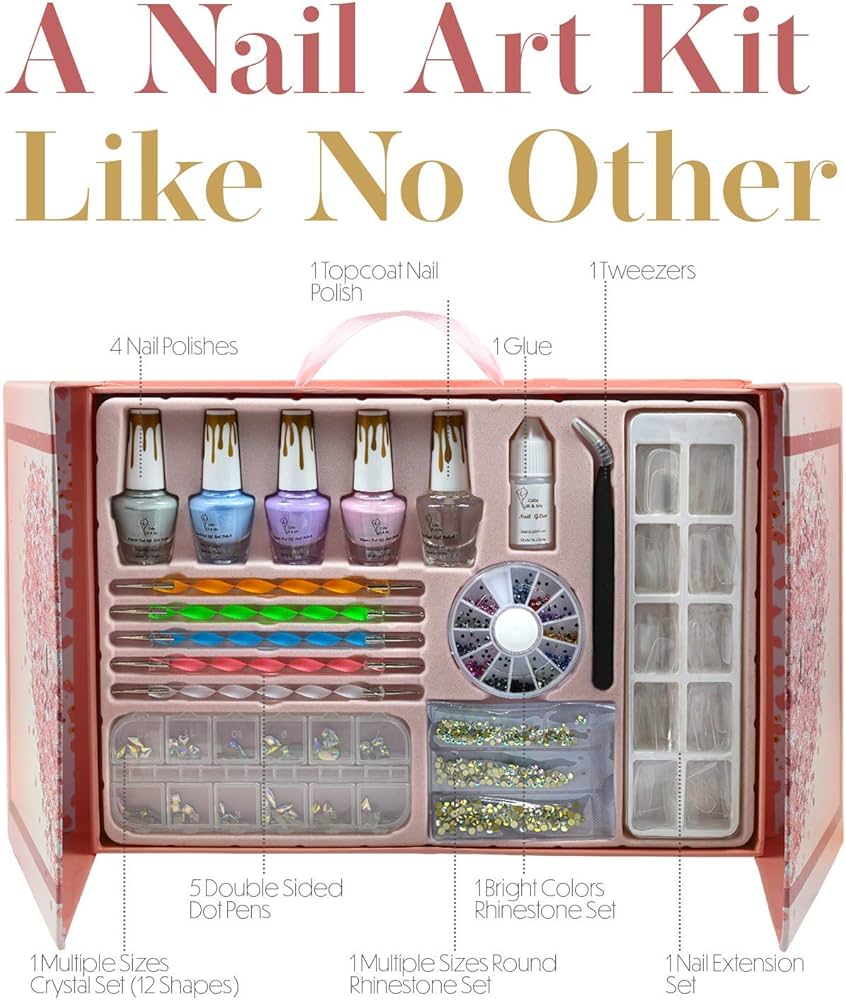 Amazon.com: CoralBeau Nail Art Kit for Girls - Beginner's Set with