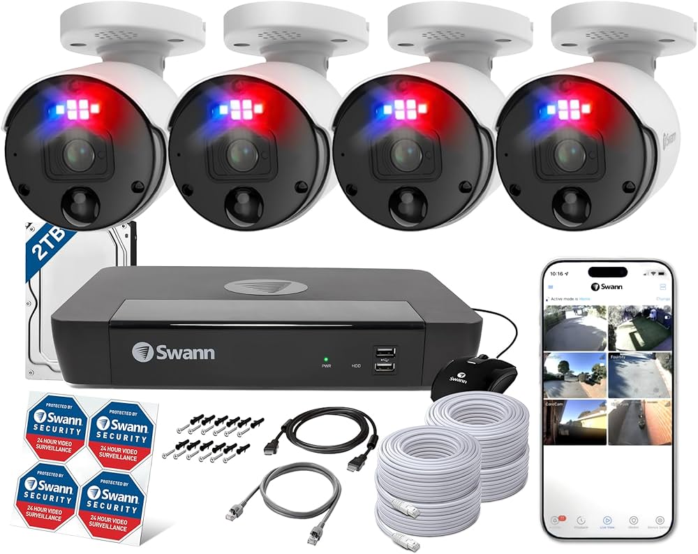 Amazon.co.jp: Swann エンフォーサー 8CH 12MP NVR セキュリティ