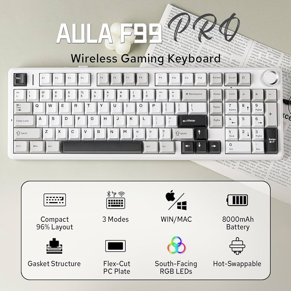 Amazon | 【新登場】MechLands AULA F99 PRO 96% メカニカルキーボード
