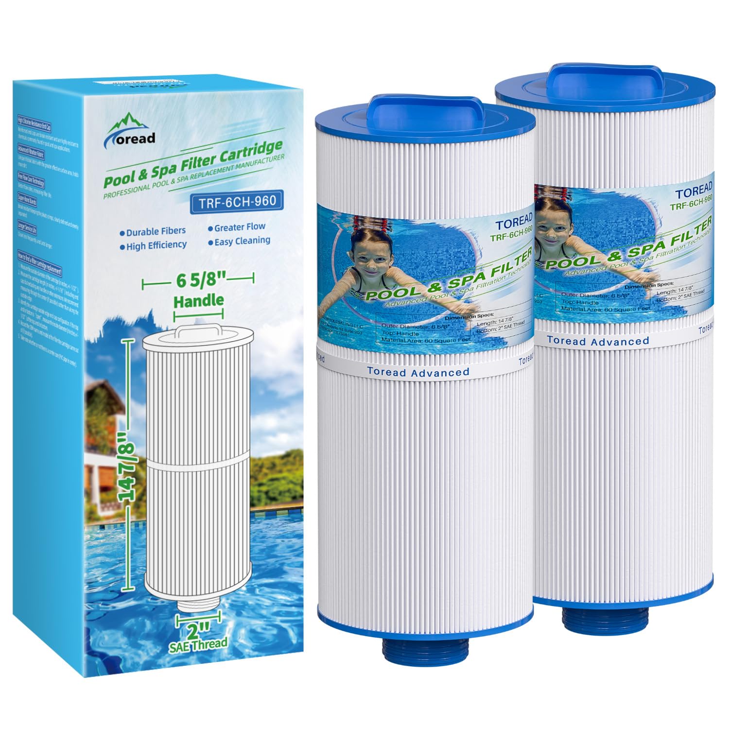 Amazon.com : TOREAD 6CH-960 Spa Filter Replaces Jacuzzi Filters J