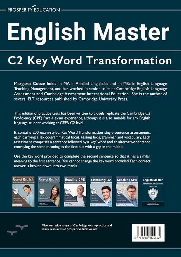 Amazon.com: English Master C2 Key Word Transformation: 20 practice