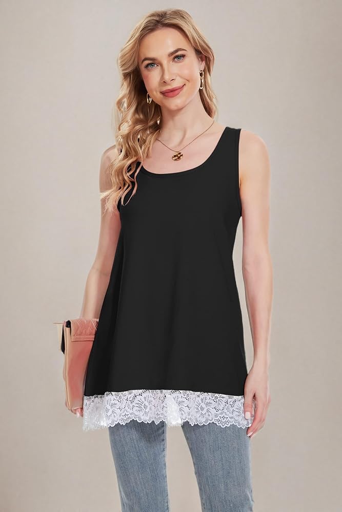 TAIPOVE Women Camisole Tank Tops Tunic Tops for Women Long Lace