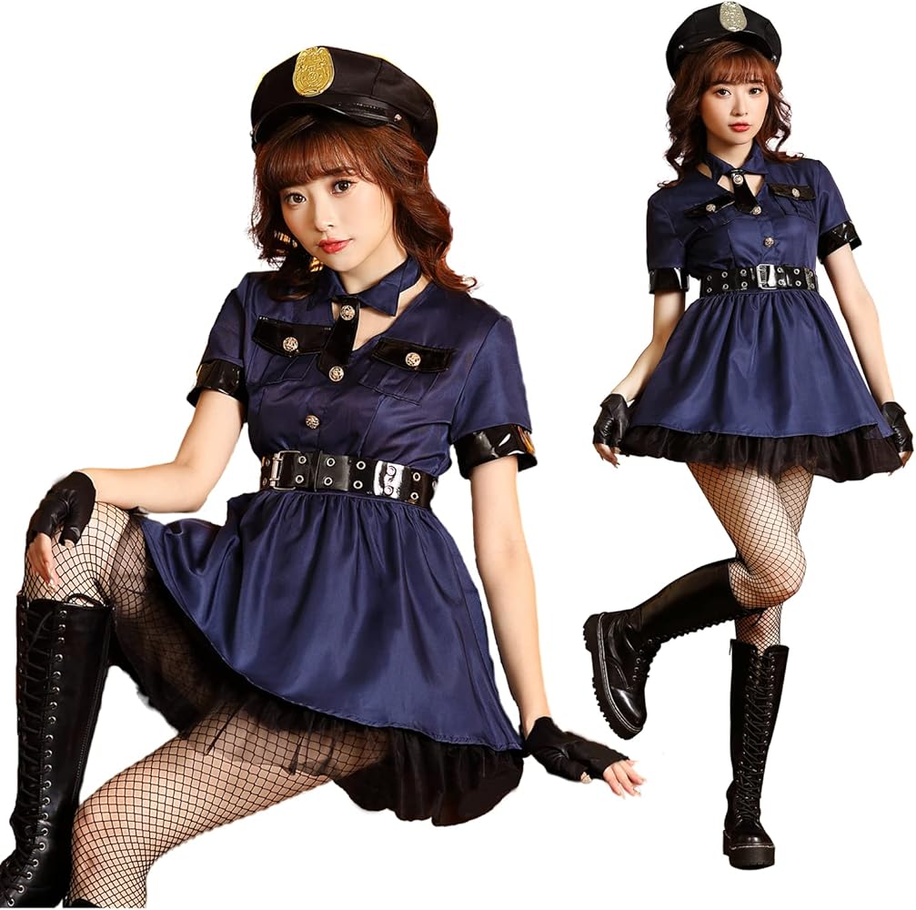 Amazon.co.jp: [JUNDOMECY] ハロウィン 仮装 ポリス コスプレ