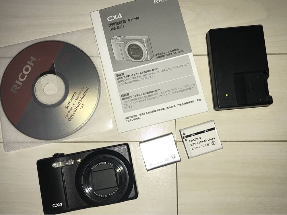 Amazon | RICOH デジタルカメラ CX4 ブラック CX4BK 1000万画素裏面