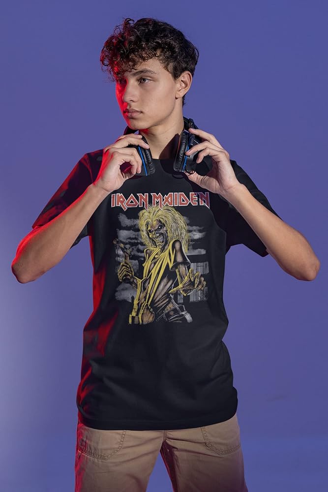 Amazon.com: Iron Maiden T Shirt Killer 2 Album Cover Front & Back