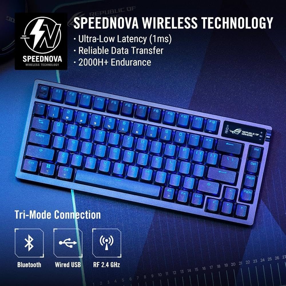 Amazon.com: ASUS ROG Azoth Wireless Mechanical Gaming Keyboard