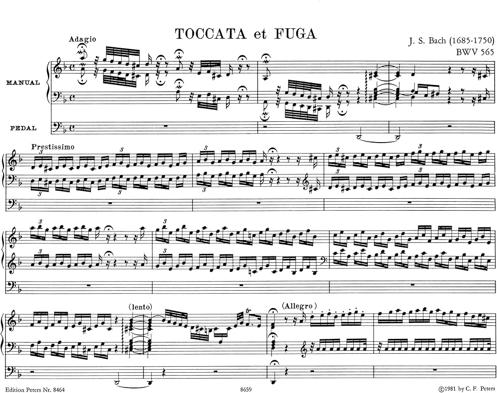 Amazon | Toccata and Fugue in D Minor Bwv 565 for Orga (Edition