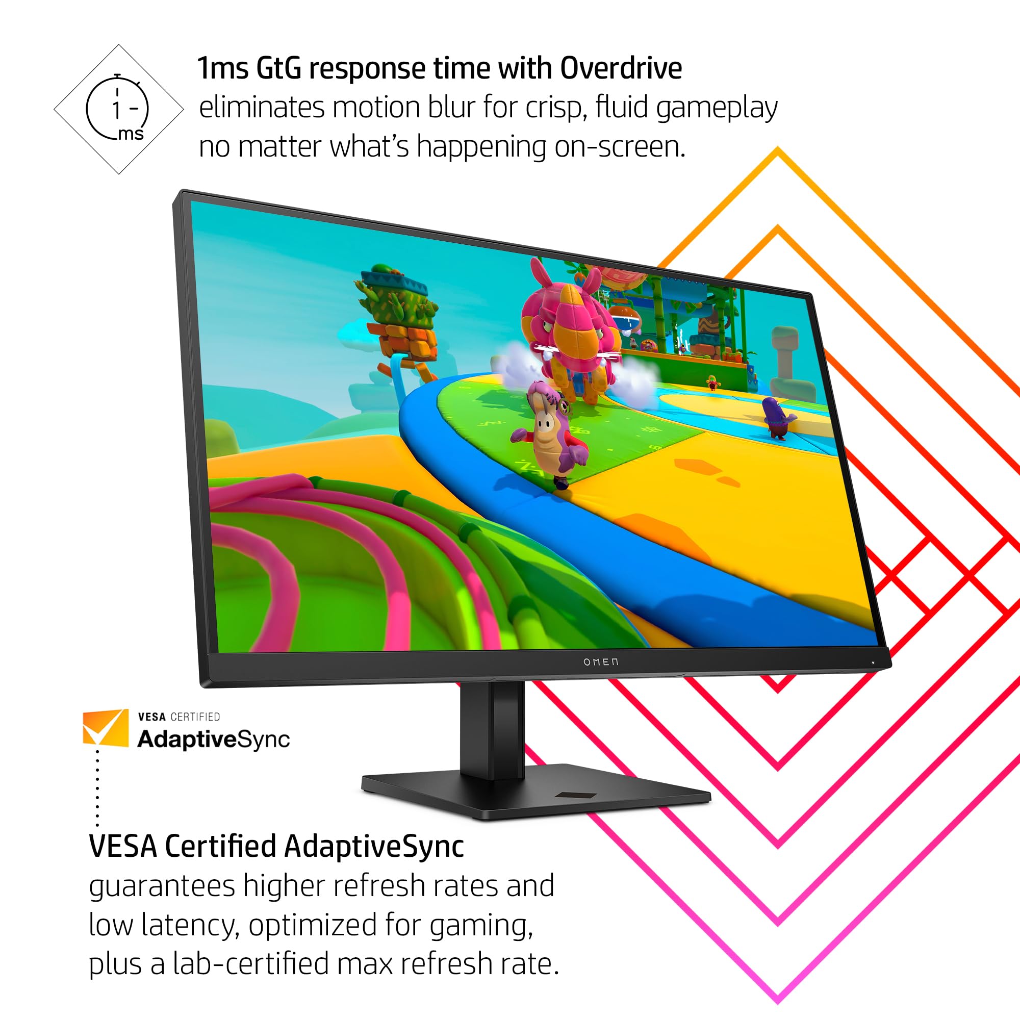 HP OMEN 27q QHD 165Hz Gaming Monitor, QHD Display (2560 x 1440