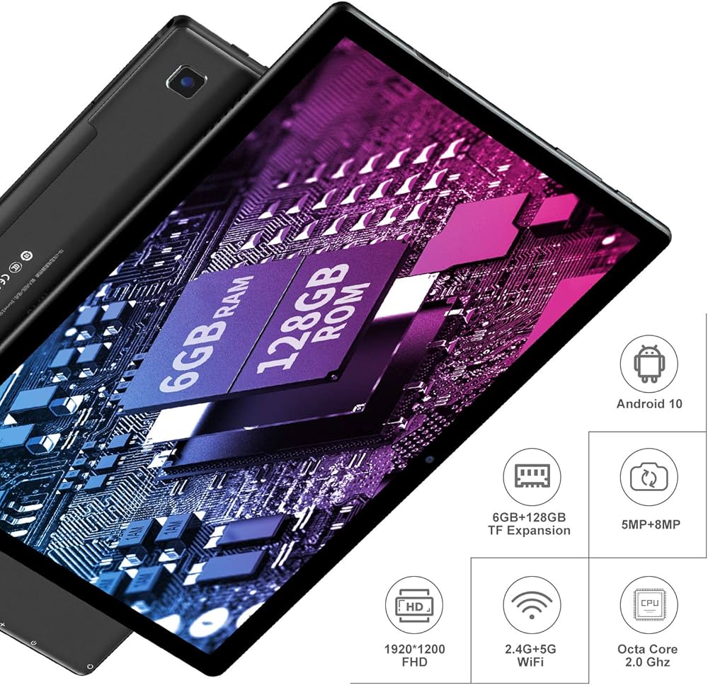 TECLAST Tablet para jogos M40 10,1 polegadas 6 GB + 128 GB 2,0 GHz