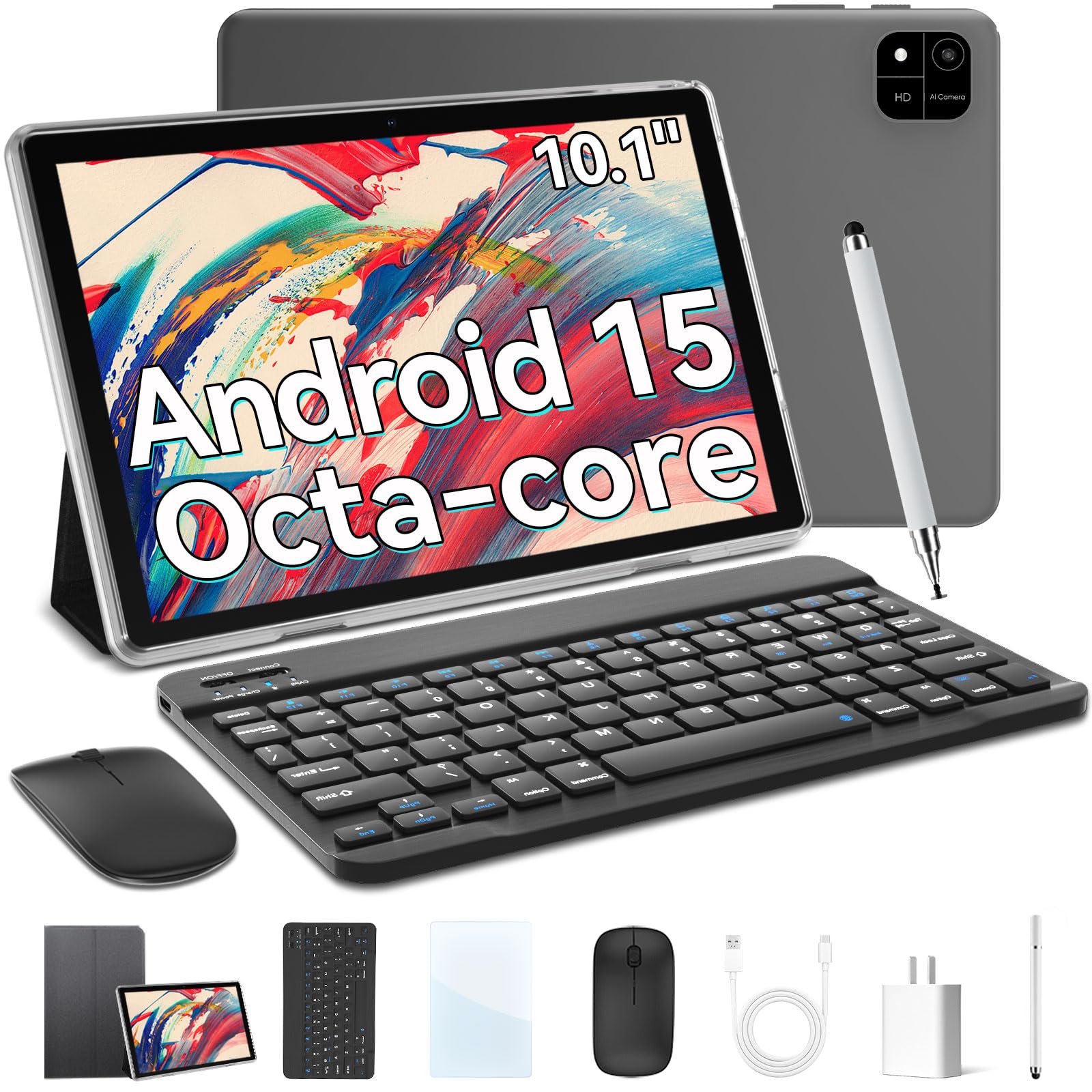 Amazon.com : Android 15 Tablet, 10 Inch Tablet, 12GB RAM 64GB ROM