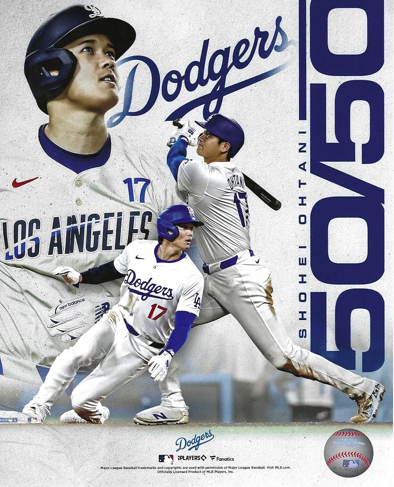 Los Angeles Dodgers Shohei Ohtani 50/50 Photo Collage - Licensed