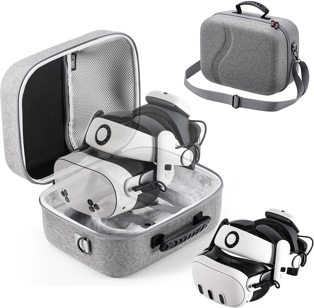 Case for Meta Quest 3/Quest 3S,Large Carrying Case for BOBOVR S3