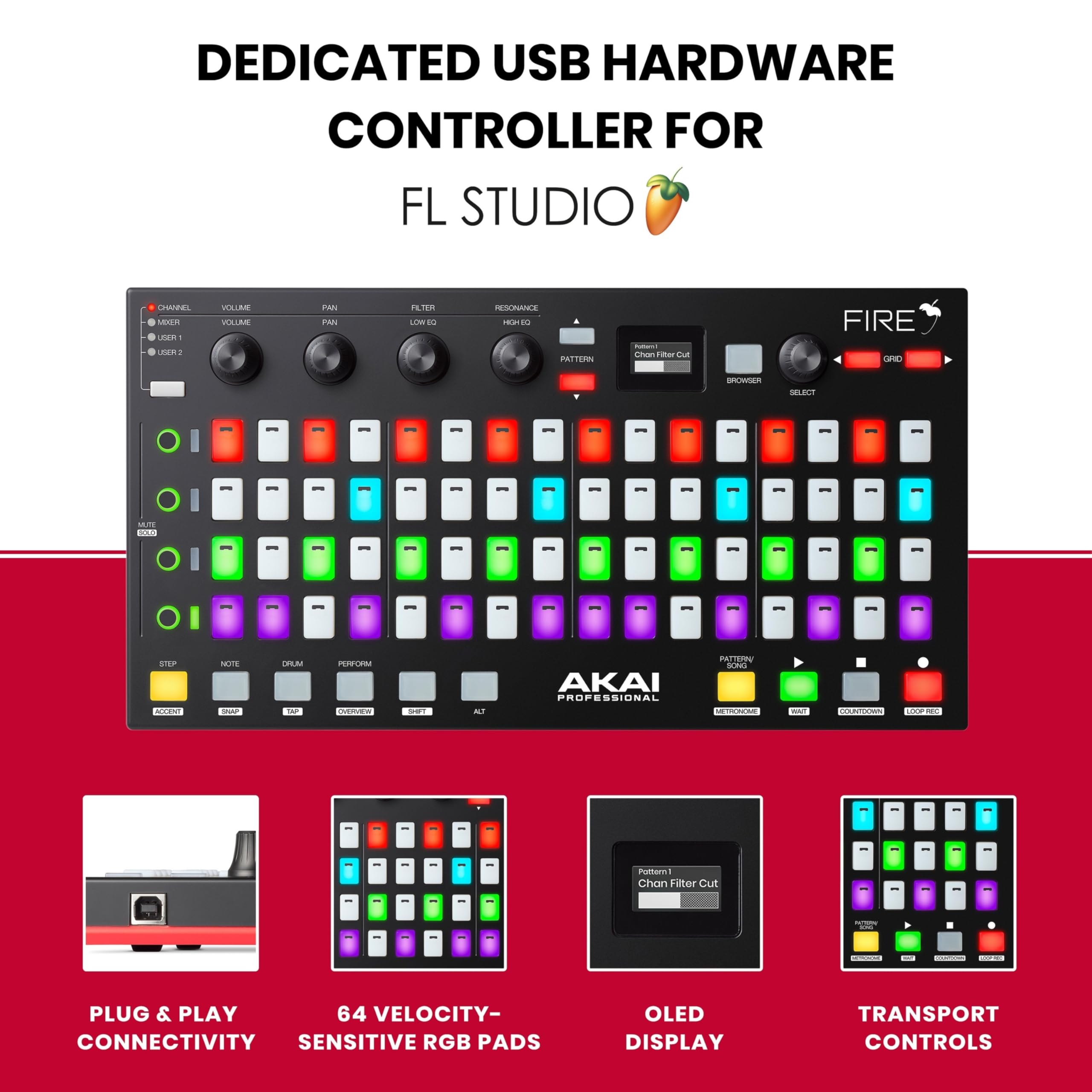 Amazon.com: Akai Professional Fire (Controller Only) – USB MIDI