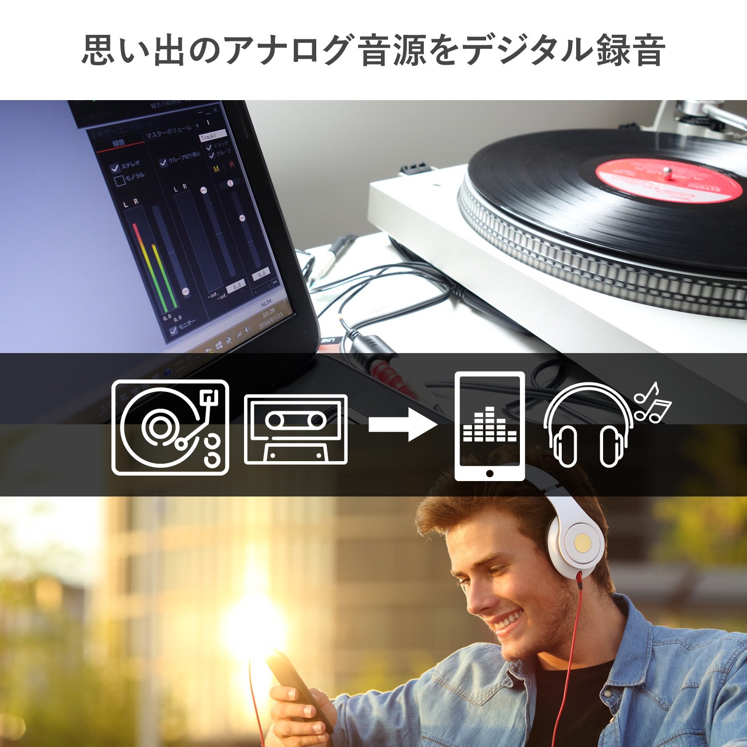 Amazon.co.jp: アイ・オー・データ アナレコ PC 取り込み 録音