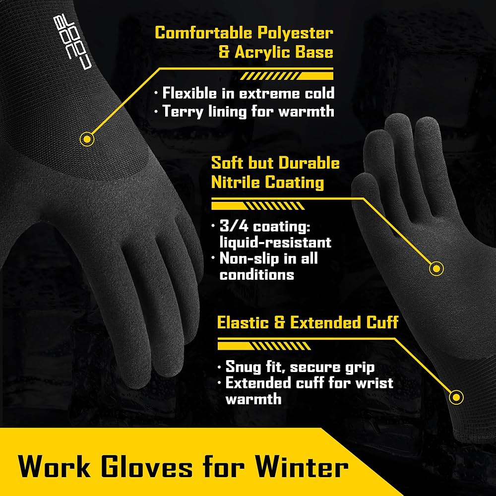 Amazon.com : COOLJOB Winter Freezer Work Gloves for Men Women with