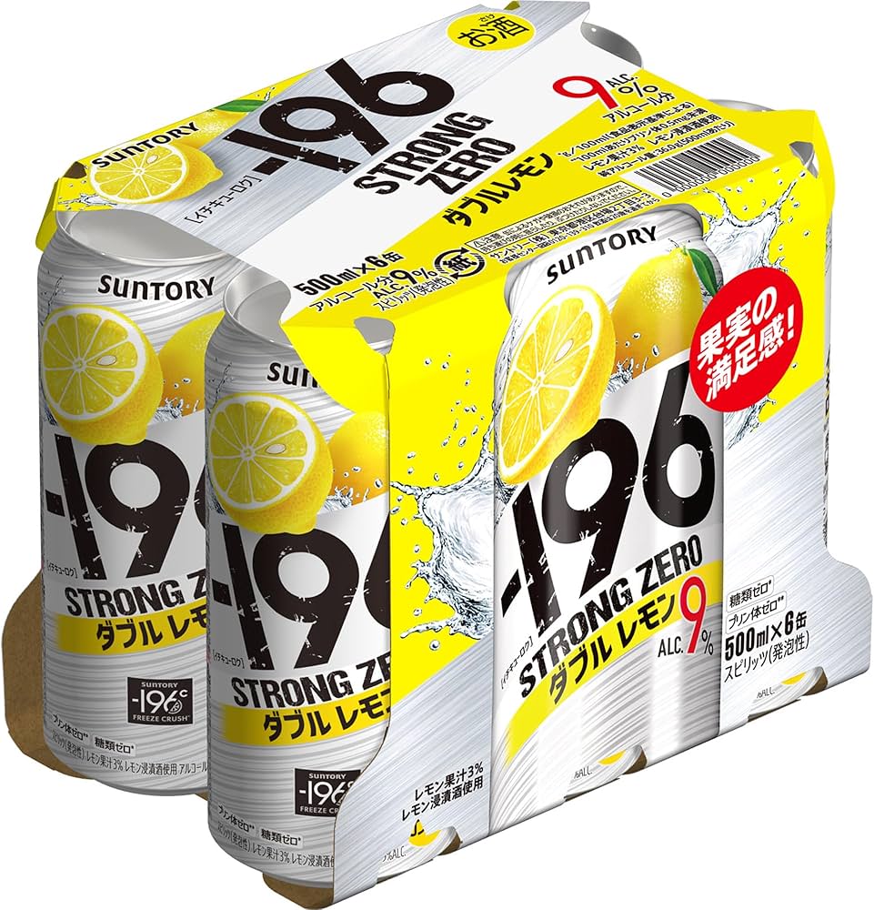Amazon.co.jp: サントリー -196℃ ストロングゼロ ダブルレモン 500ml×6
