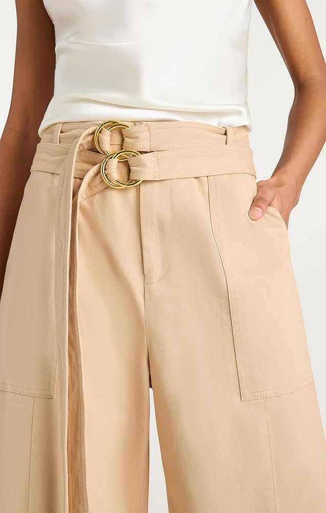 Cinq a Sept Women's Brushed Twill Winona Pant, Khaki, 8 at Amazon