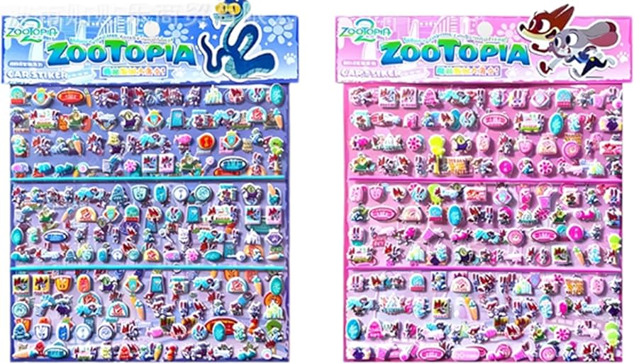 Amazon | ズートピア 3D立体シール ぷっくり キャラクター風 透明