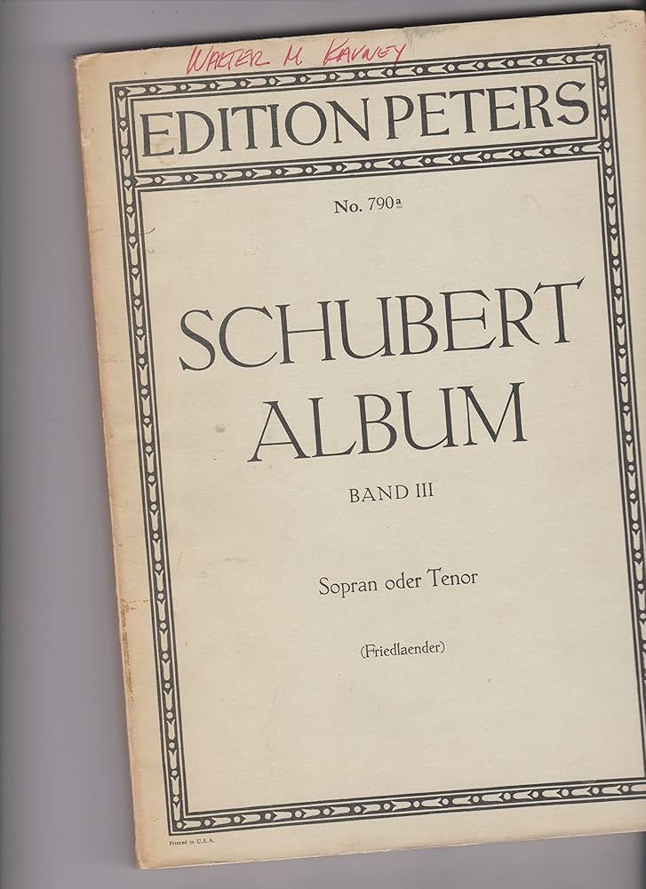 Schubert: Album Sopran oder Tenor Band III: Felix Mendelssohn