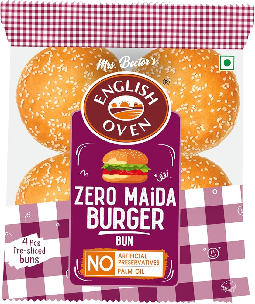 English Oven Whole Wheat Bun, 200 g : Amazon.in: Grocery & Gourmet