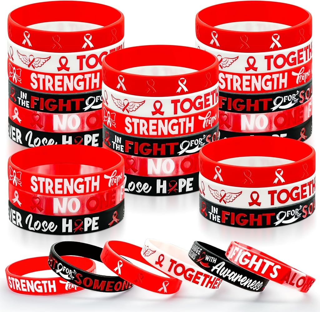 Amazon | がん啓発シリコンブレスレット30個、インスピレーションを