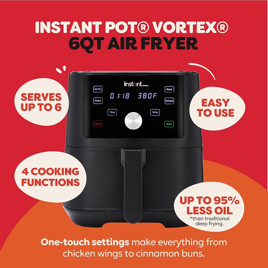 Amazon.com: Instant Pot Vortex 6QT XL Air Fryer, 4-in-1 Functions