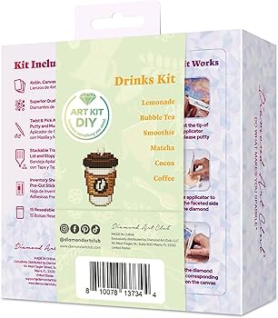 Amazon.co.jp: DIAMOND ART CLUB ドリンク ミニダズル、楽しいDIY
