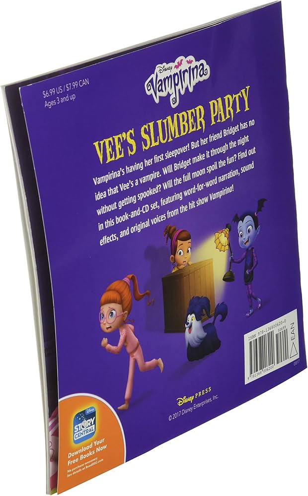 Vampirina Read-Along Book and CD Vee's Slumber Party (Read-Along