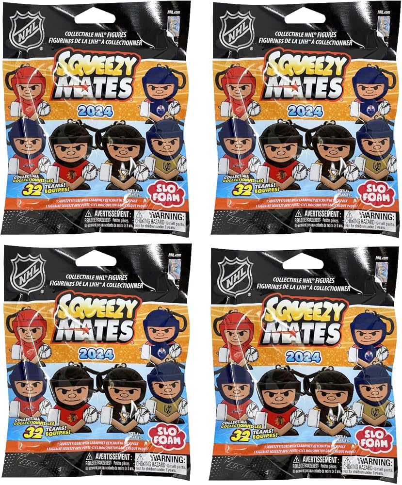 Amazon.com: Party Animal - 4 Pack Bundle - Squeezymates NHL Hockey