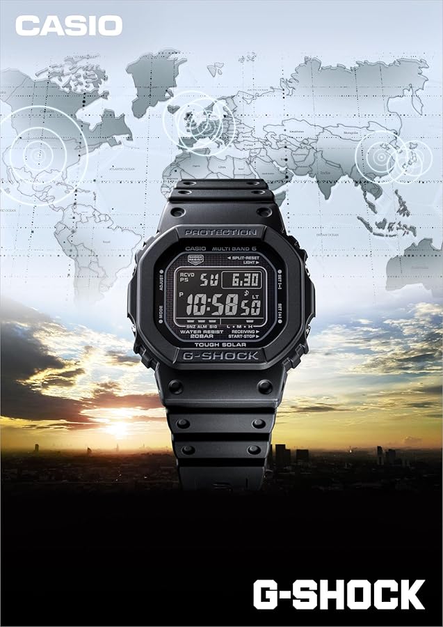 Amazon.co.jp: Casio GW-5000 Radio Solar Wristwatch, All black