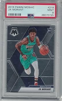 Amazon.com: PSA Mint 9 2019 Panini Mosaic Ja Morant Rookie Card