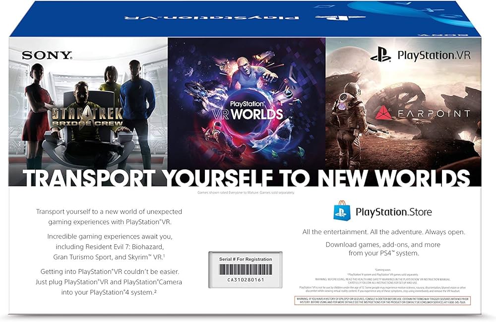 Amazon.com: PlayStation VR Headset + Camera Bundle [Discontinued