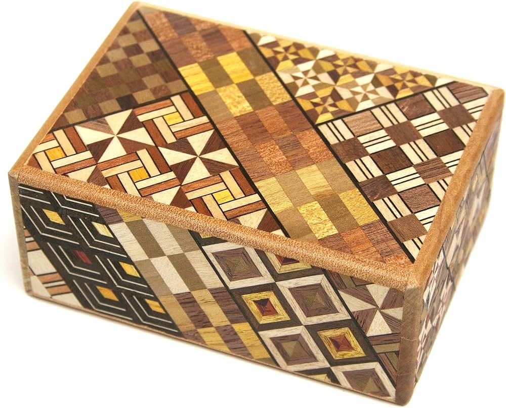 Amazon.co.jp: 箱根寄木細工 秘密箱10回仕掛け Japanese puzzle box