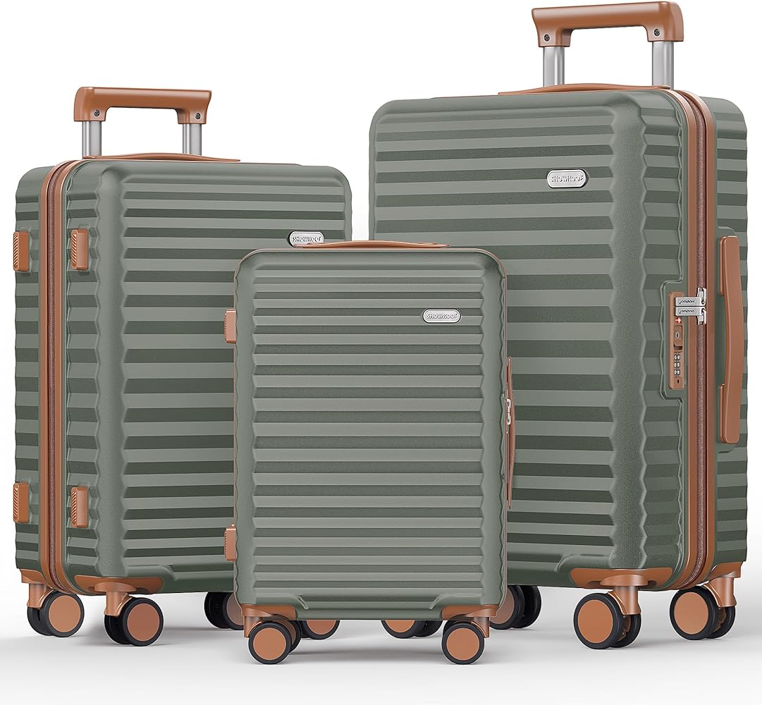 Amazon.com | SHOWKOO Luggage Sets 3 Piece Hardside Expandable