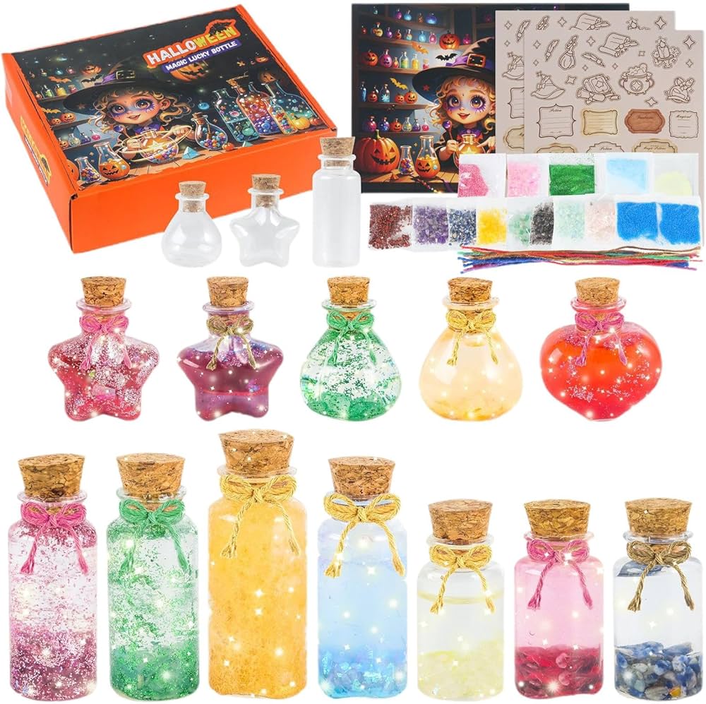 Amazon.co.jp: ハロウィンポーションおもちゃセット、暗闇で光る手作り