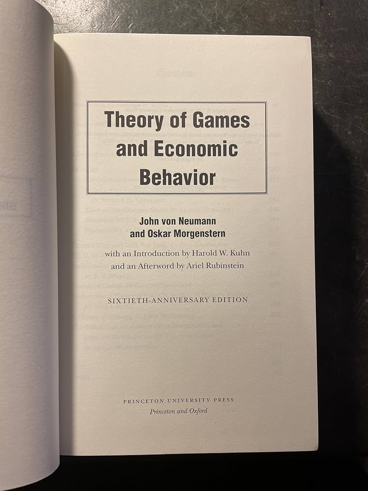 Theory of Games and Economic Behavior: 60th Anniversary