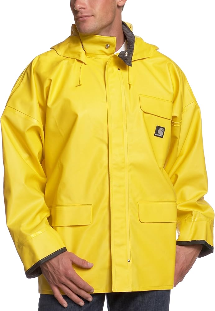 Carhartt Men's PVC Rain Coat, Yellow (Closeout), X-Large : Amazon
