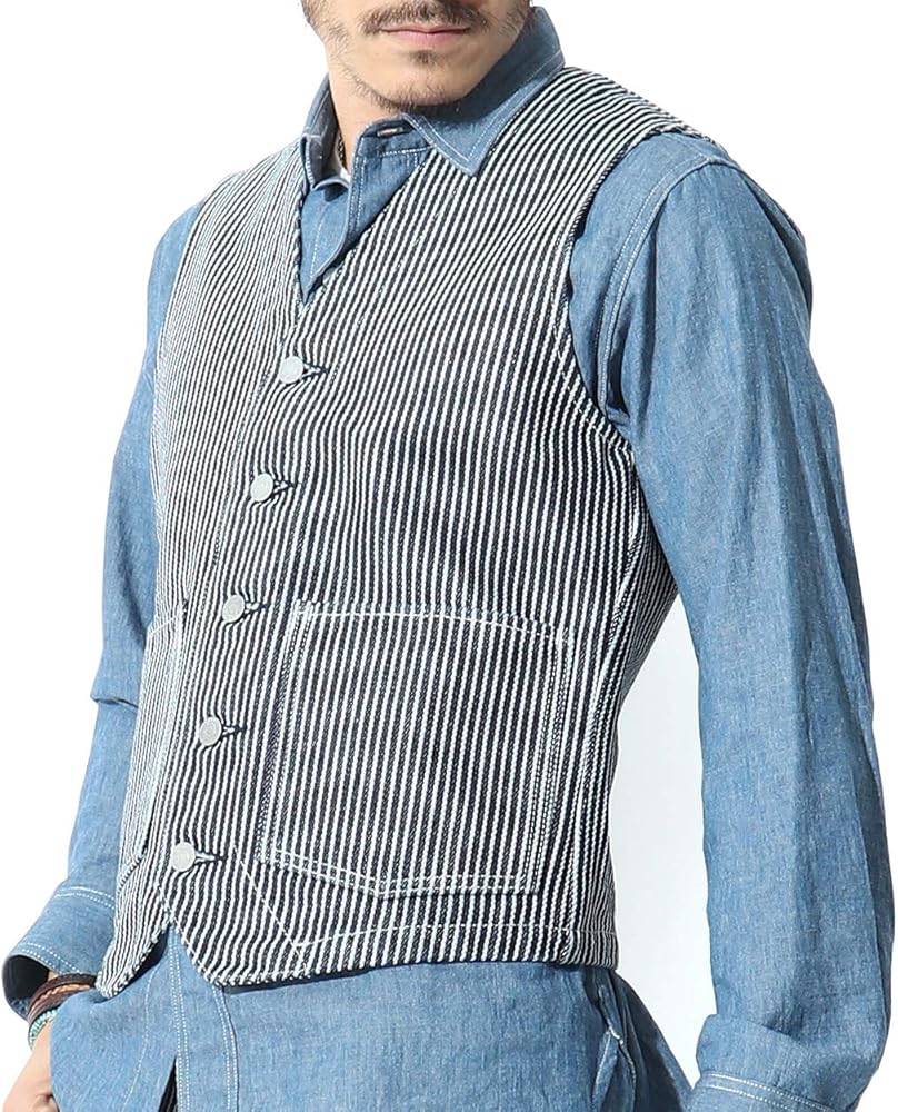 Amazon | [児島ジーンズ] KOJIMA GENES 21oz ワークベスト ヘビー