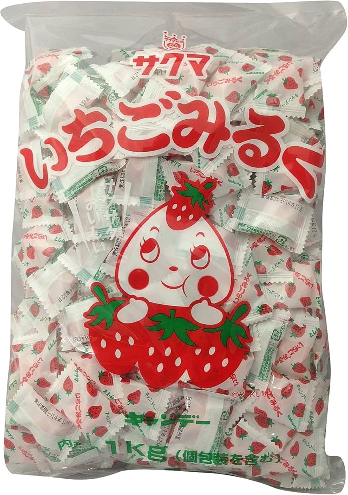 Amazon.co.jp: サクマ製菓 いちごみるく(ピロー) 1kg ストロベリー 1