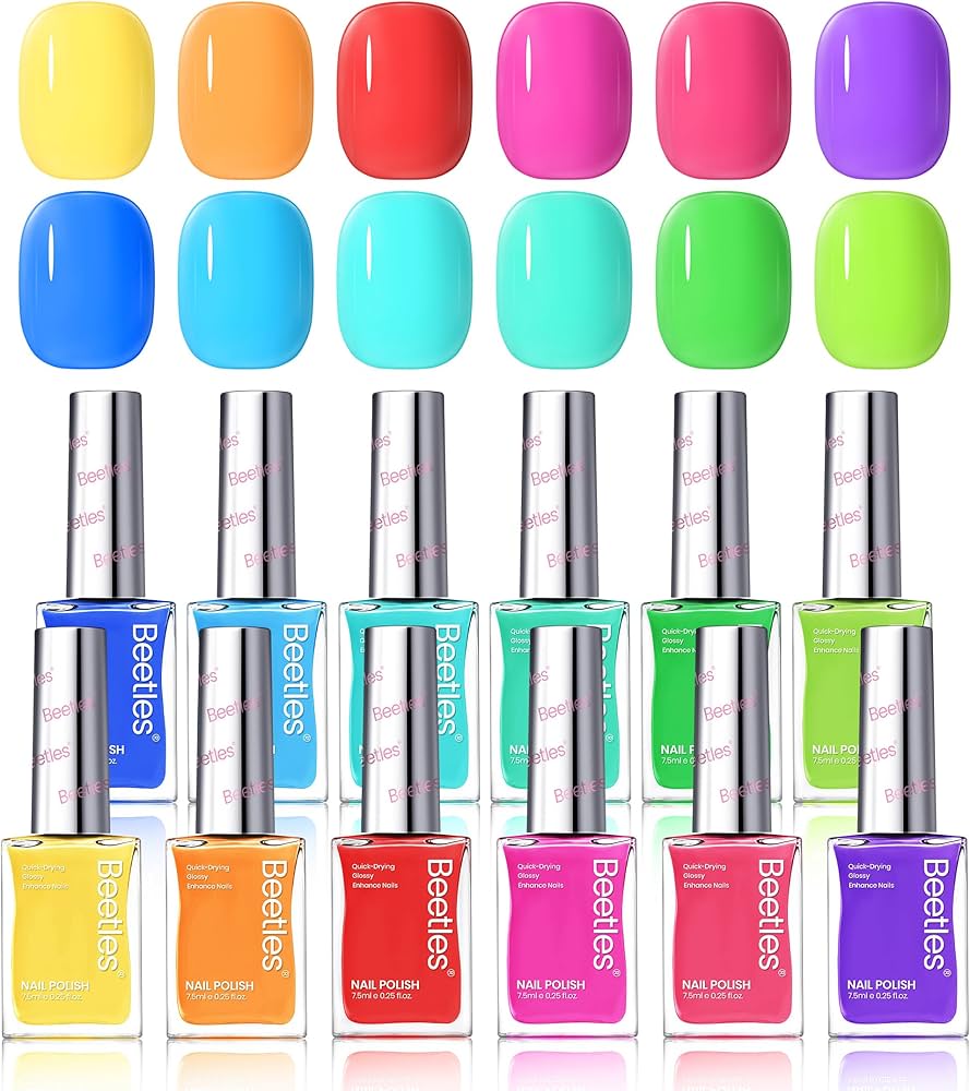Amazon.com : Beetles Neon Nail Polish Set - Quick Dry Nail Polish