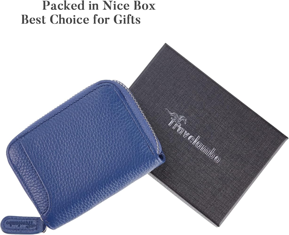 Amazon.com: Travelambo Genuine Leather Coin Case Small Wallet YKK