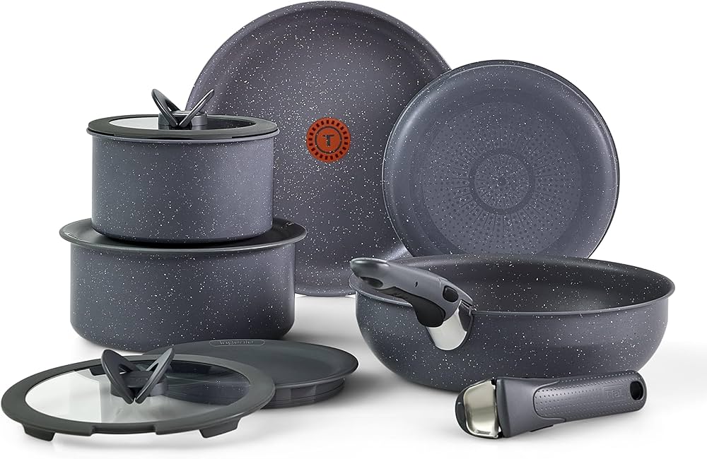 T-FAL, Ingenio Essentials, Nonstick Cookware Set, 11 Piece Pots