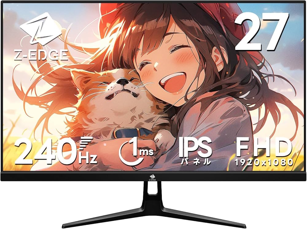Amazon.co.jp: Z Z-Edge(ゼロエッジ) ゲーミングモニター 27型 240Hz