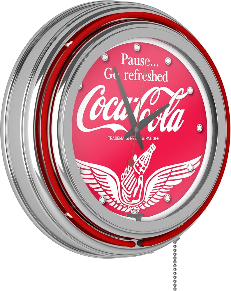 Amazon.co.jp: Wings コカコーラ ネオンクロック - ネオンリング2個