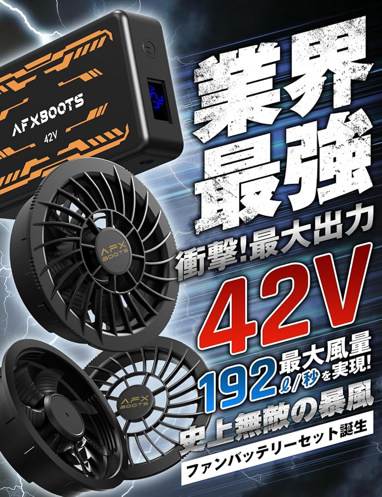 Amazon.co.jp: LABWIND 【2025最強進化 42V超高出力 30000mAh】ファン