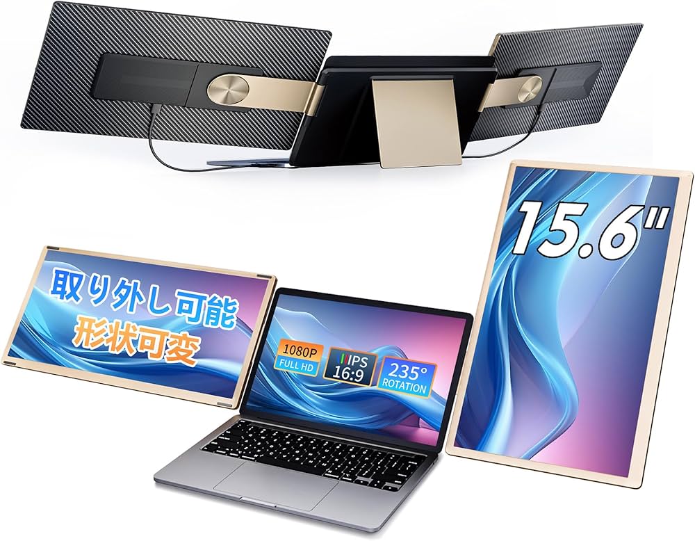 Amazon.co.jp: Laptomo トリプルモニター 15.6インチ FHD 1080P