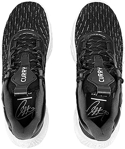 Under Armour Curry Flow 9 Team Basketball Shoes, Black/White, 4