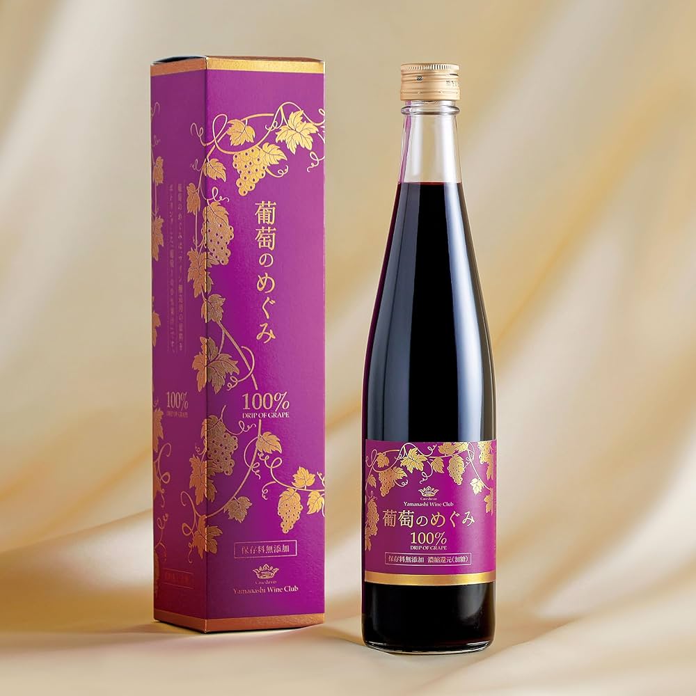 Amazon.co.jp: 葡萄のめぐみ500ml（果汁100％・保存料無添加・ノン